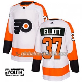 Philadelphia Flyers Hockeydrakt Brian Elliott 37 2017-2018 Hvit Adidas Authentic - Barn